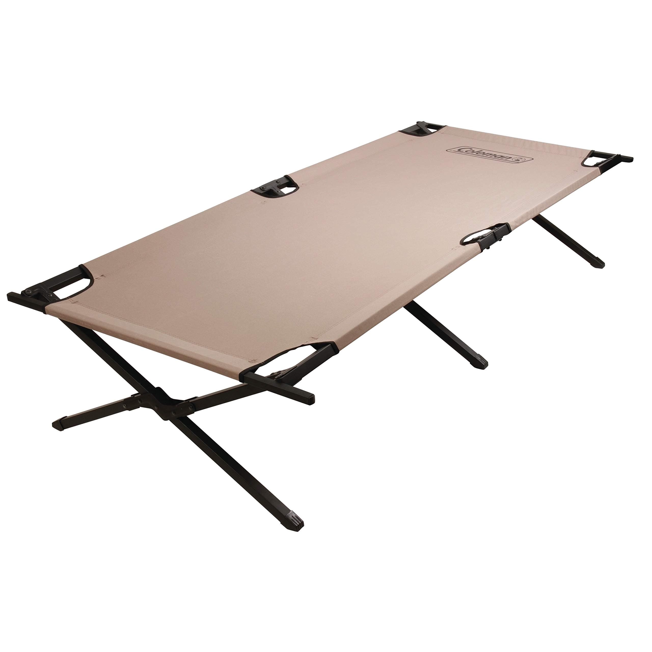 Coleman Trailhead Metal Strong Stable Portable Folding Camping Cot with Carry Bag - Brown