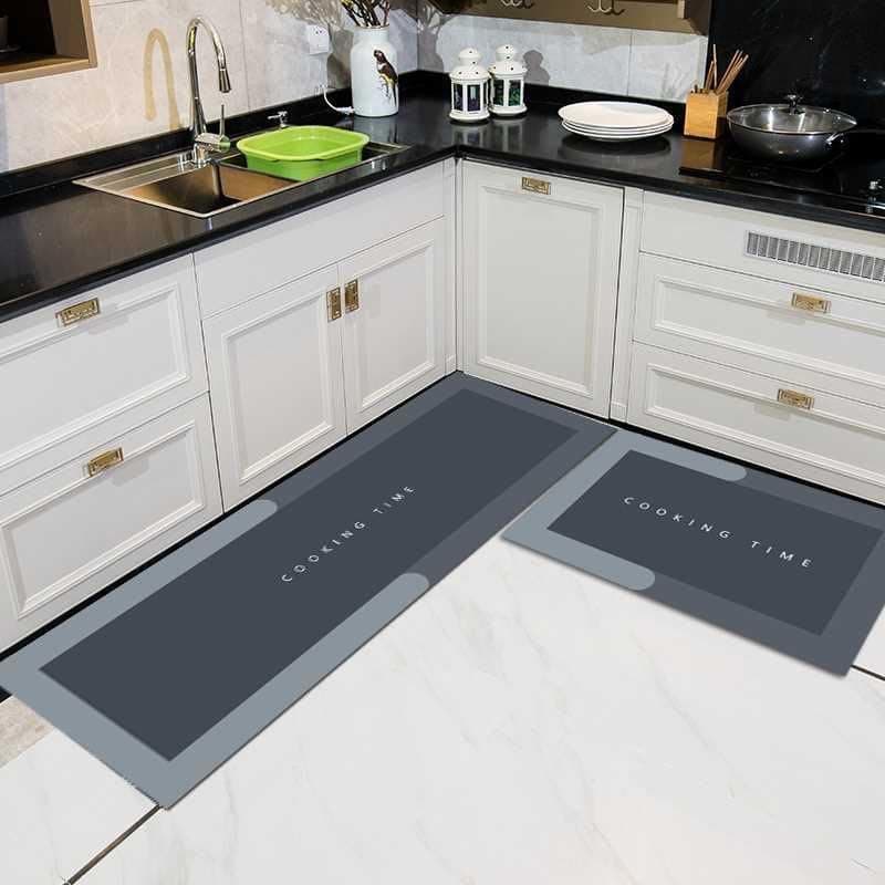 Rubber Kitchen Mats,Kitchen Anti-Fatigue Floor Mat Set-2 Pcs,120 cm x 40 cm and 60 cm x 40 cm, Non-Slip Waterproof-Multi Color