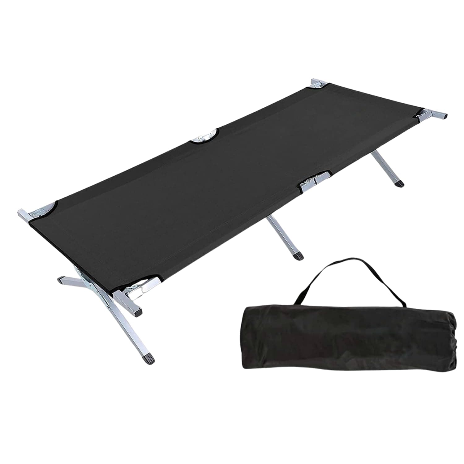 Heavy Duty Lightweight Folding Camping Cot Bed, Portable Beach Bed for Home, Office, Lawn, Picnic, Camping & Travel, Compact Foldable Design, Multi-Color (Pack of 1)