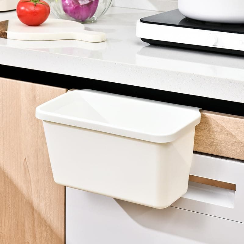 AMIQUS Multifunctional Kitchen Cabinet Door Hanging Trash Can – Plastic Desktop Storage Bin – Creative, Washable, and Space-Saving Organizer for Home, Office & Bathroom Use (Multicolour)