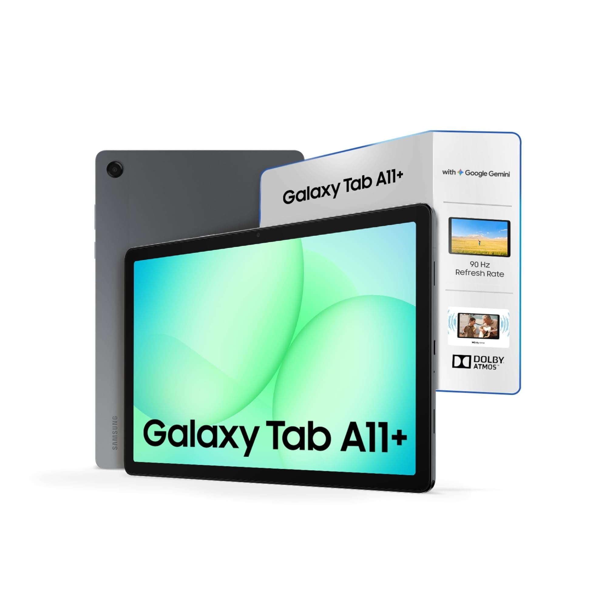 Samsung Galaxy Tab A11+, 27.82 cm (11 inch) Display, 6 GB RAM, 128 GB Storage, 90Hz Refresh Rate, AI with Google Gemini, Dolby Atmos, Quad Speakers, Wi-Fi + 5G Tablet, Gray