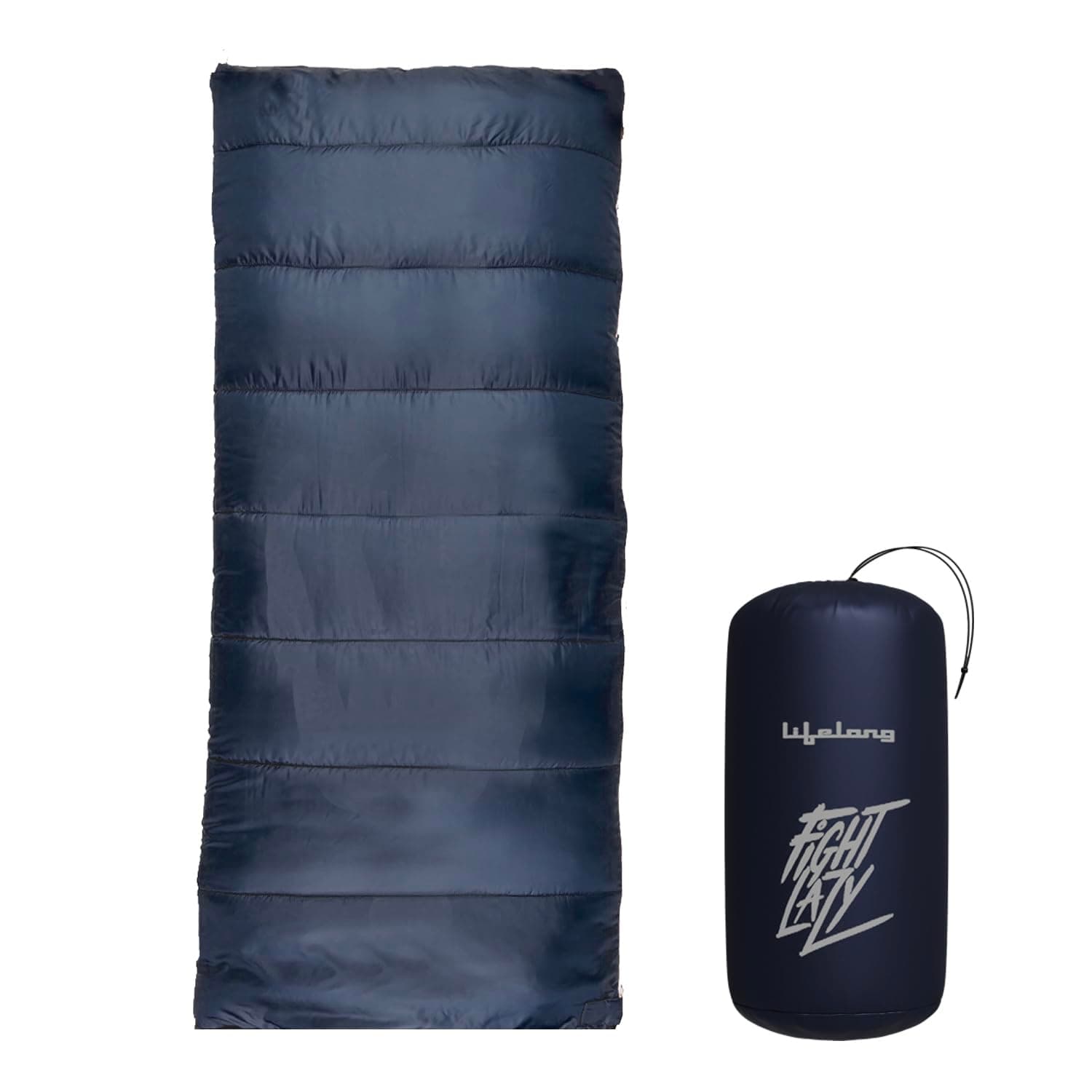 Lifelong Sleeping Bag for Adults - Winter Sleeping Bags Certified for Temperatures +10°C - Rectangular Shape Foldable Camping Bed Height Upto 6’2”feet - Travel Accessory for Camping, Hiking, Trekking Online at Low Prices in India