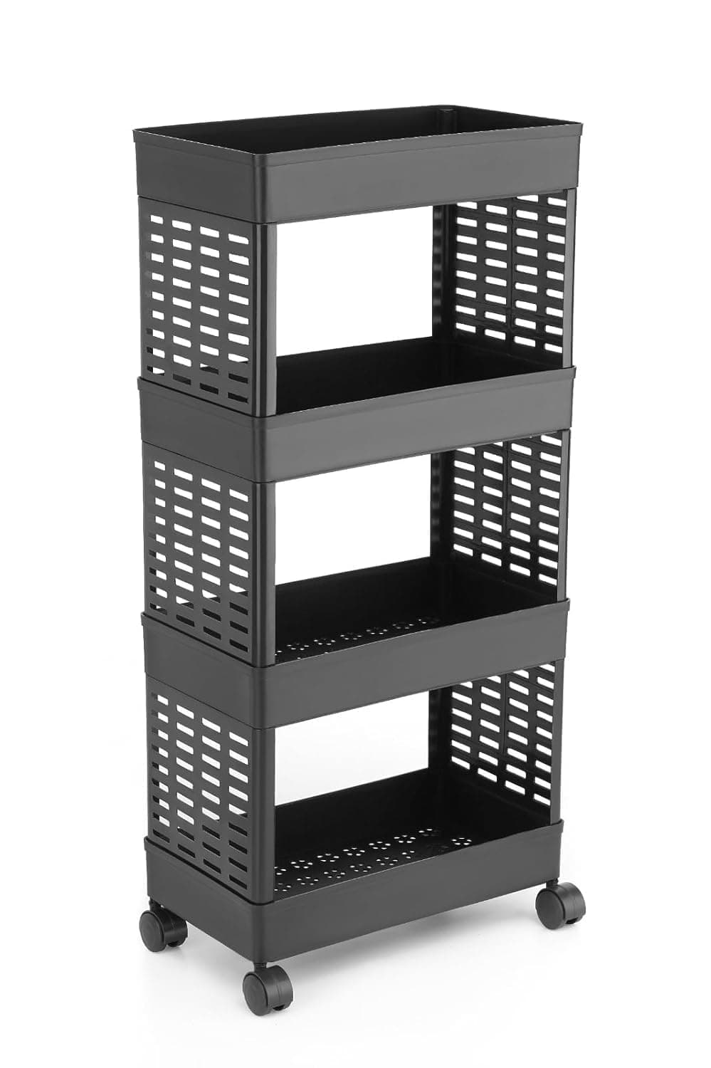 Dillard's Plastic Multipurpose 4-Tier Floor Mount Corner Shelf Kitchen Organizer Rack/Storage Shelf/Dish Rack/Storage Rack For Kitchen