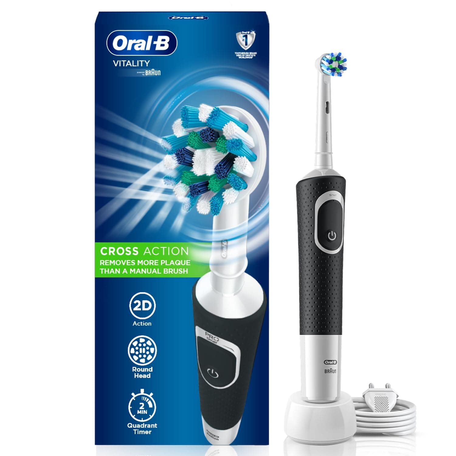 Oral-B Vitality Rechargeable Rotating Electric Toothbrush for Adults