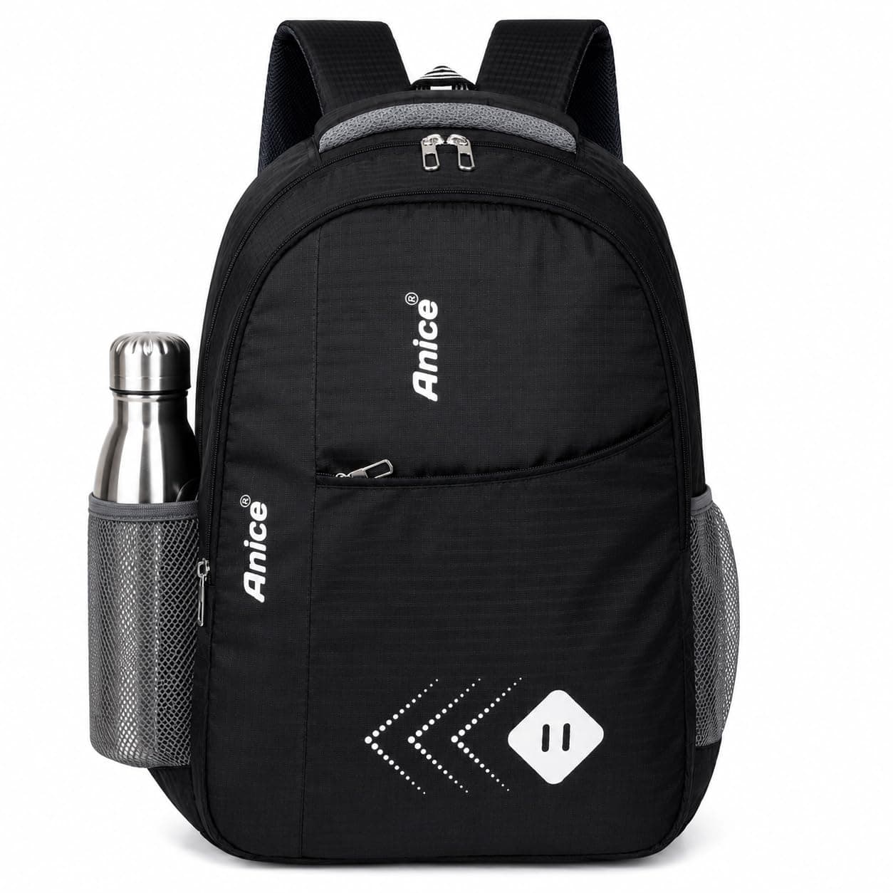 ANICE 15L Laptop Backpack for Men & Women School Bag Travel & College Bag School Bag for Boys Girls Man Woman | Laptop Bagpack (Black)