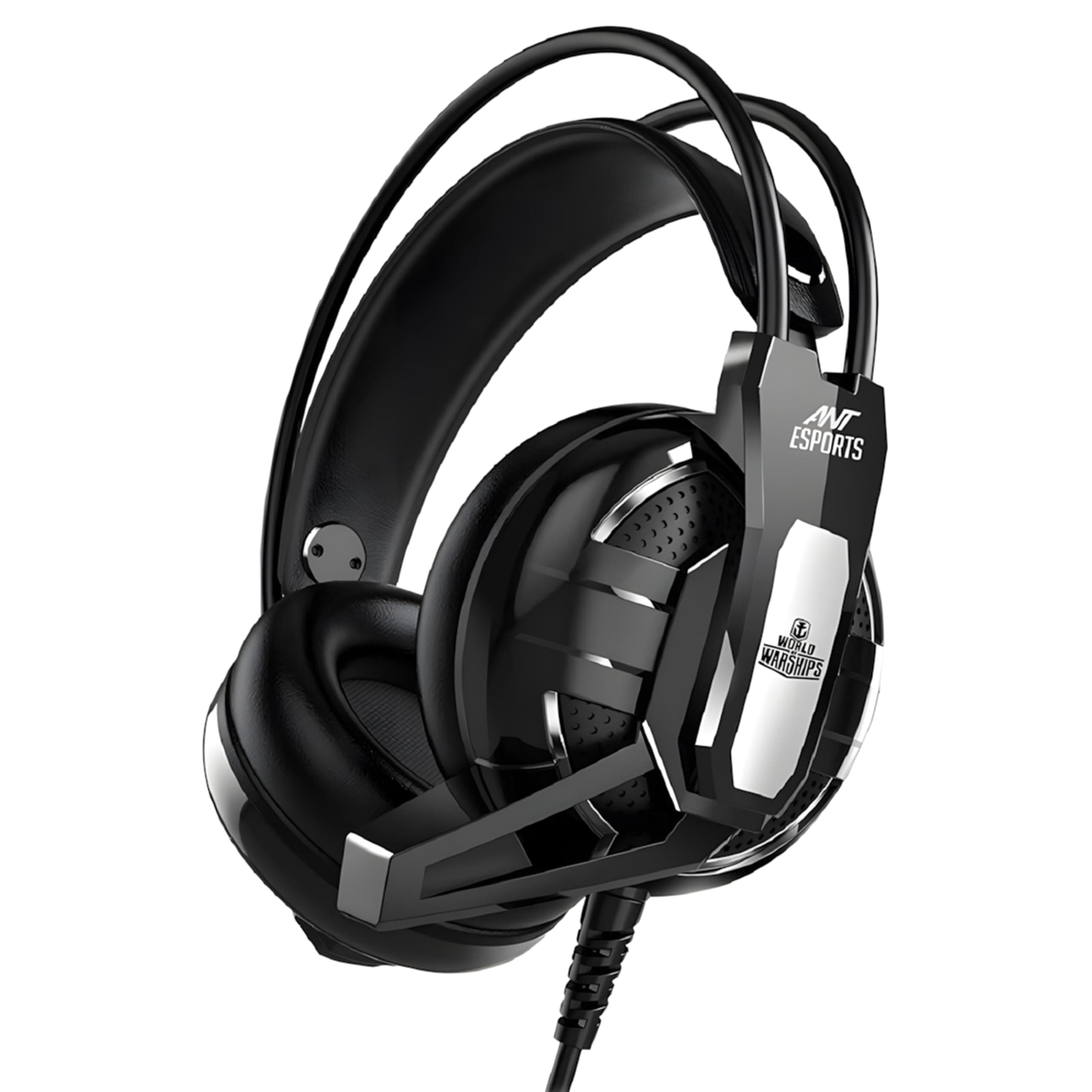 Ant Esports H520W Smartchoice Gaming Headset with Mic, Wired 3.5mm Over-Ear, 50mm Bass Drivers, Noise Isolating, Lightweight Comfort, Multi-Platform (PC/PS4/Xbox/Switch/Mobile), Black