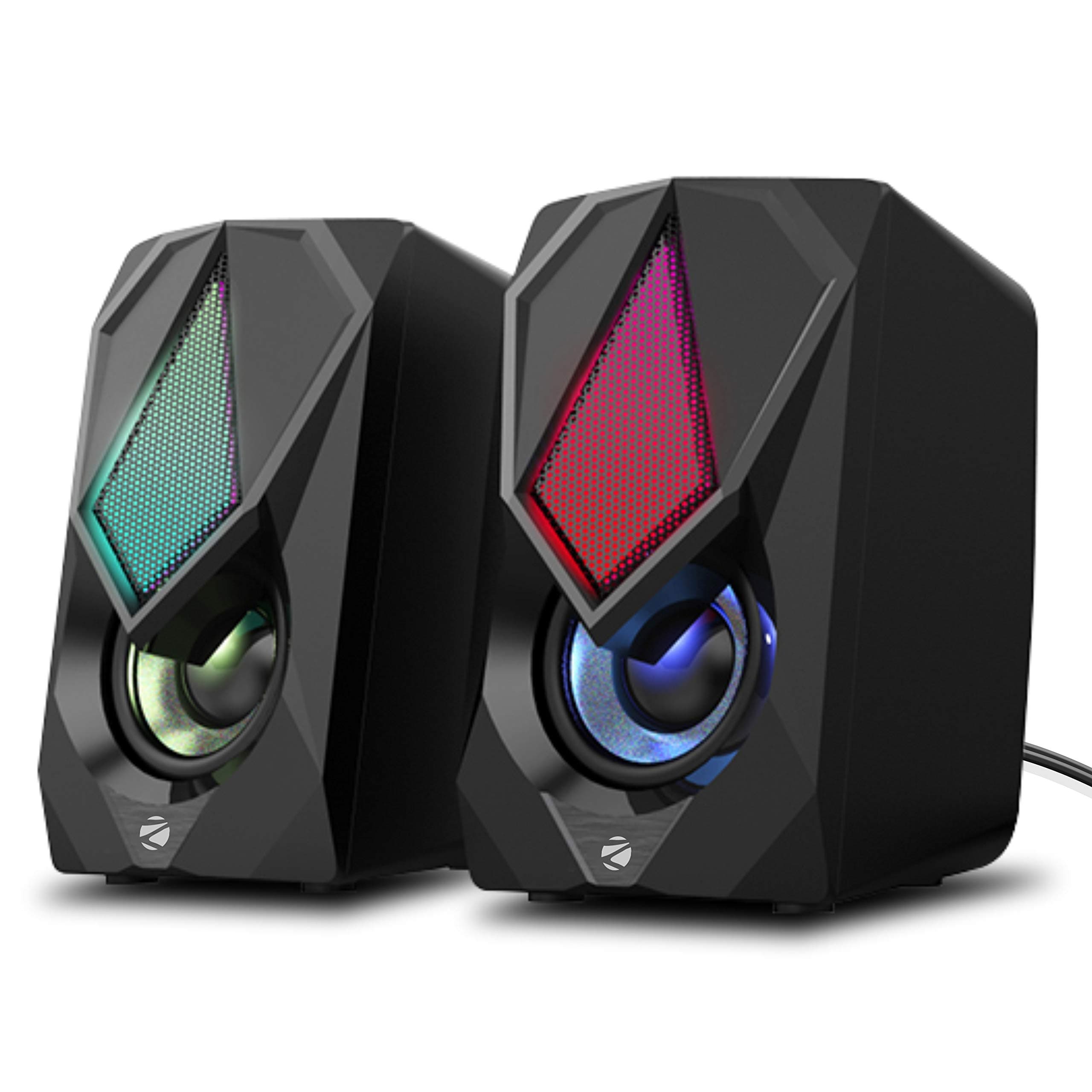 Amazon.in: Buy ZEBRONICS Zeb-Warrior II 10 watts 2.0 Multimedia Speaker with RGB Lights, USB Powered, AUX Input, Volume Control Pod for PC, Laptops, Desktop Online at Low Prices in India | ZEBRONICS Reviews & Ratings