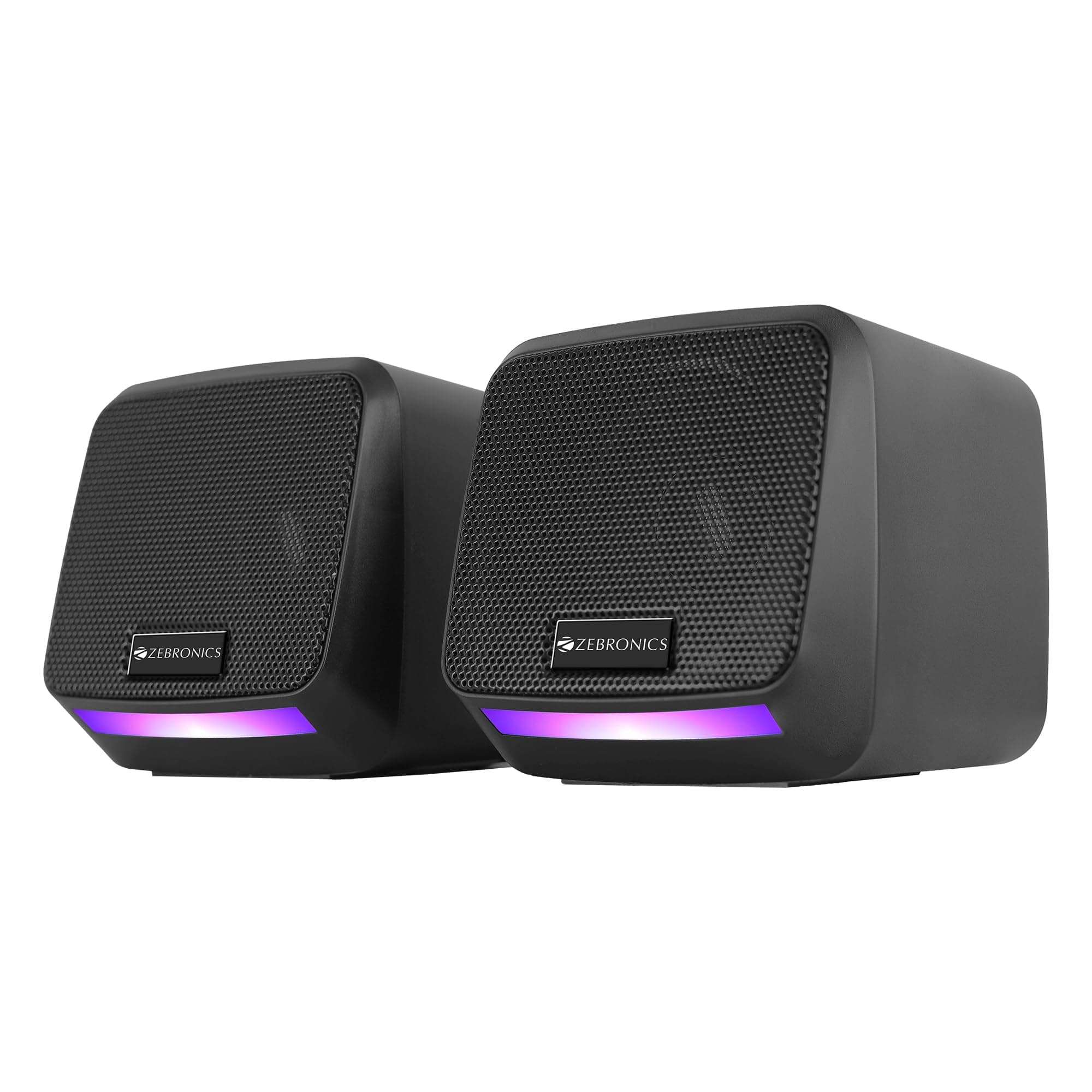 Amazon.in: Buy ZEBRONICS Igloo 1, 2.0 USB Computer Speakers, 8 Watts, Multicolor LED, USB Powered, AUX, Volume Control Pod for PC, Laptops, Desktop, Black Online at Low Prices in India | ZEBRONICS Reviews & Ratings